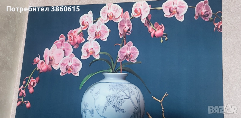 PINK OCHRID - Луксозна светеща картина , снимка 1