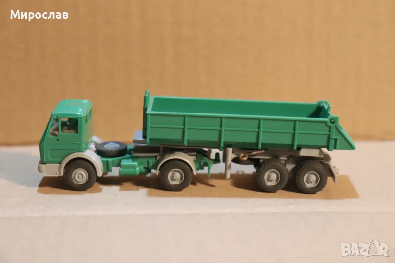 WIKING 1:87 H0 MERCEDES САМОСВАЛ ГОНДОЛА КАМИОН TIR МОДЕЛ, снимка 1