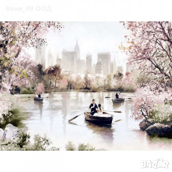 Картина "Лодка в реката", снимка 1