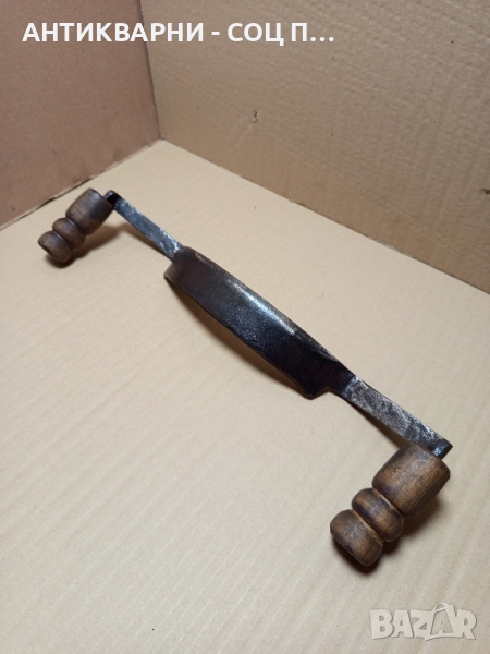 Стар Немски Масивен Голям Дърводелски Рукан., снимка 1