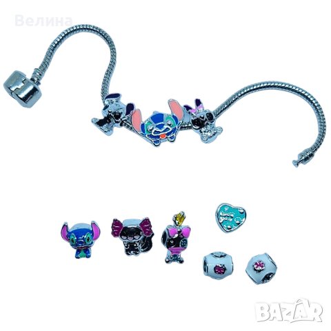 Гривна Стич тип Пандора Stich с регулирана дължина, снимка 6 - Гривни - 44084079