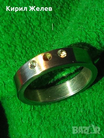 СТОМАНЕНА ХАЛКА ПРЪСТЕН с ИНКРУСТИРАНИ ЦИРКОНИ БЛАГОРОДНА НЕРЪЖДАЕМА СТОМАНА 22677, снимка 3 - Пръстени - 33153885