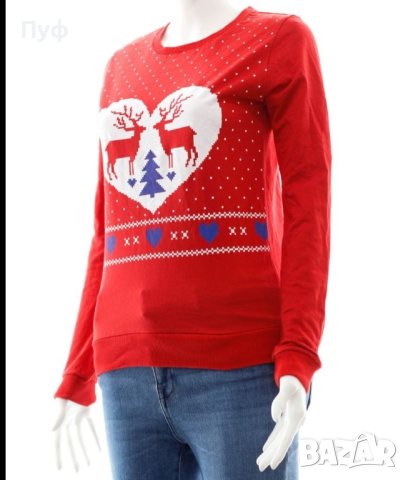 дамски коледен пуловер , снимка 2 - Блузи с дълъг ръкав и пуловери - 42939320