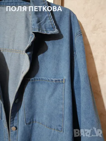 Дънкова риза връхна, снимка 2 - Ризи - 49445602