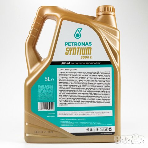 Моторно масло Petronas Syntium 3000 E 5W40, 5л , снимка 2 - Аксесоари и консумативи - 35248205