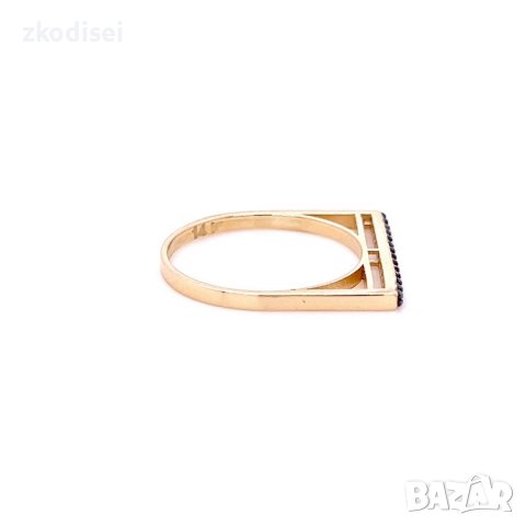 Златен дамски пръстен 1,78гр. размер:56 14кр. проба:585 модел:21880-5, снимка 2 - Пръстени - 44085591
