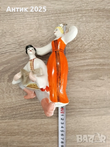 Порцеланова фигурка „Музикант и танцьорка“ (СССР), снимка 4 - Антикварни и старинни предмети - 51759203