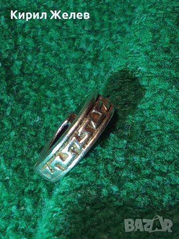 СРЕБЪРНА РЕТРО ОРНАМЕНТИРАНА СТИЛ ОБЕЦА СРЕБРО 925 РЪЧНА БИЖУТЕРСКА ИЗРАБОТКА 40084, снимка 2 - Антикварни и старинни предмети - 42473632