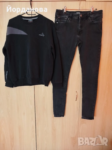 Дънки Jack & Jones р-р 32 и ватирана блуза