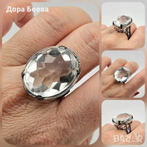 Сребърен пръстен: "Призма", снимка 4 - Пръстени - 52529186
