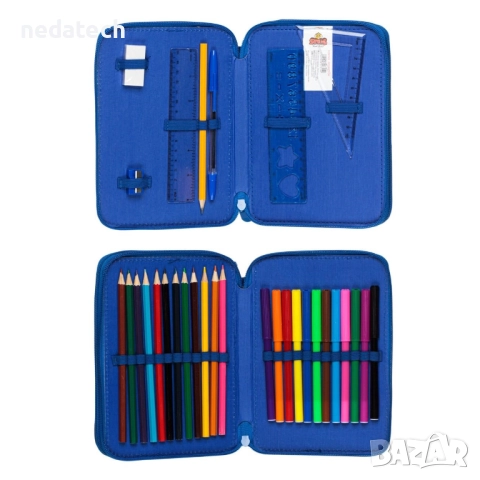 Двоен несесер Brawl Stars, Син, 15x20x4см., снимка 2 - Ученически пособия, канцеларски материали - 51531933