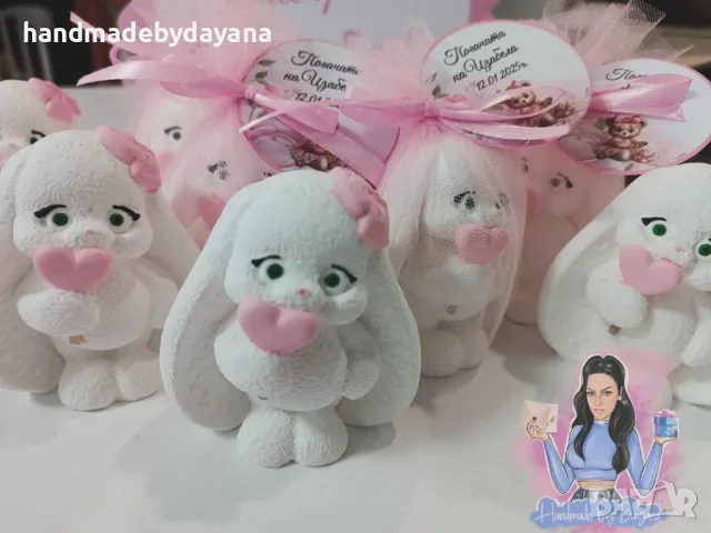 Подаръци за гости - зайче, снимка 3 - Ръчно изработени сувенири - 48593110