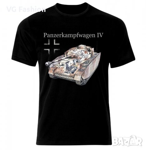 Мъжка Тениска Танк PzKpfw 4 Tank Panzer WW2 Army War Wehrmacht, снимка 2 - Тениски - 28312847