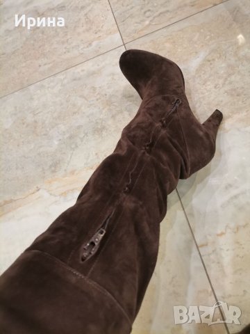 Намалям на 55 лв! Естествена кожа МНОГО ДЪЛГИ чизми Sara Pen N40, снимка 3 - Дамски ботуши - 37839158