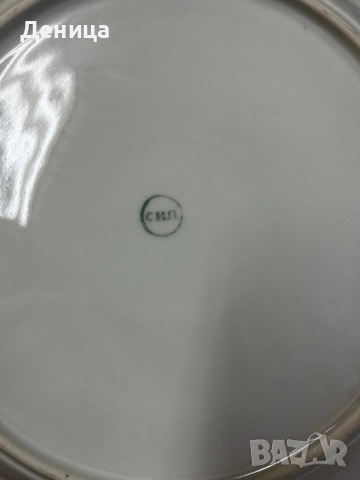  Ябълков цвят на СИП с червени миглички♥️ Плато-36 см 6 броя за основно-23.5 см , снимка 8 - Чинии - 52726047