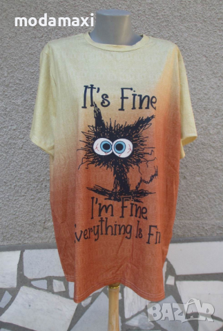4XL Нова блуза със забавен принт, снимка 1