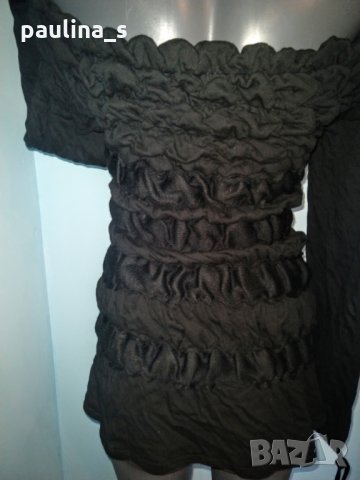 Шармантна дизйнерска блуза тип туника с открити рамене"ANNE FONATAINE", снимка 4 - Блузи с дълъг ръкав и пуловери - 28248358