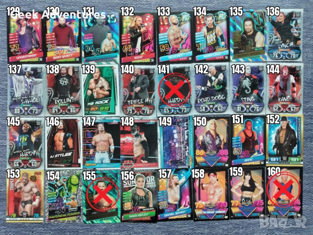 Картички Кечисто WWE Trading Cards 10/25/50 бр Кеч Карти за Игра Лот, снимка 6 - Колекции - 47021438