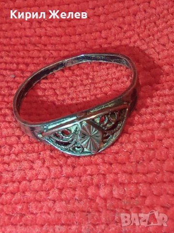 СТАР СРЕБЪРЕН ПРЪСТЕН ВИСОКА ПРОБА СРЕБРО МАЙСТОРСКА ЮВЕЛИРНА РЪЧНА РАБОТА 22246, снимка 9 - Пръстени - 32991889
