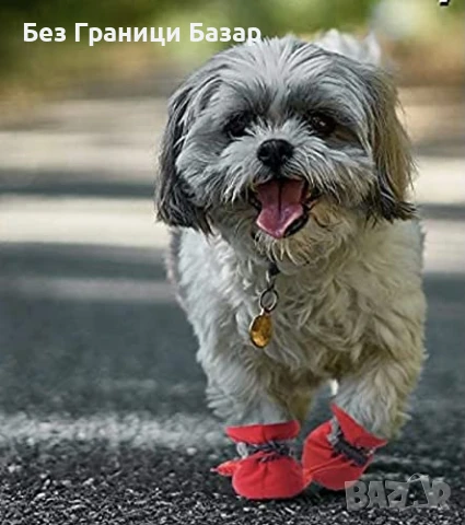 Нови 8 броя Обувки за малки кучета против хлъзгане с рефлектор, снимка 7 - За кучета - 51416459