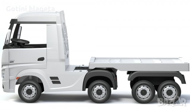 Акумулаторен КАМИОН Mercedes ACTROS Licensed Със ремарке 2X12V МР4, снимка 2 - Други - 33229538