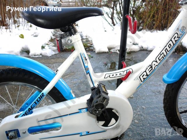 Детски велосипед 16” Reactor Foxy, стоманена рамка, контра, син/бял , снимка 7 - Детски велосипеди, триколки и коли - 35010518
