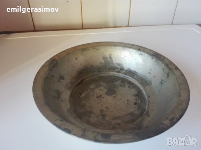 Стара медна чиния , сахан. , снимка 1 - Антикварни и старинни предмети - 40222495