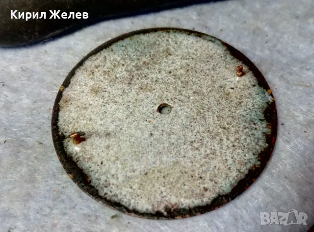 ПОРЦЕЛАНОВ ЦИФЕРБЛАТ с РИМСКИ ЦИФРИ от СТАР КОЛЕКЦИОНЕРСКИ ДЖОБЕН ЧАСОВНИК 49702, снимка 8 - Антикварни и старинни предмети - 48633589