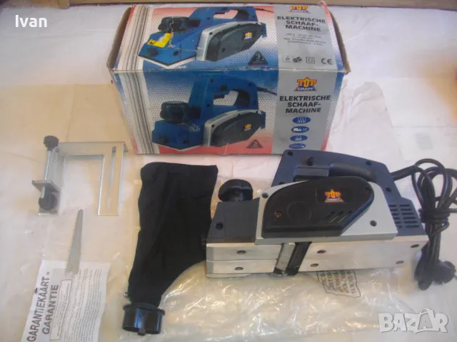 НОВО 900 вата Немско Голямо ЕЛЕКТРИЧЕСКО РЕНДЕ Top Craft Hamburg Germany Ножове 82мм Стружуване 3мм, снимка 3 - Други инструменти - 47690996