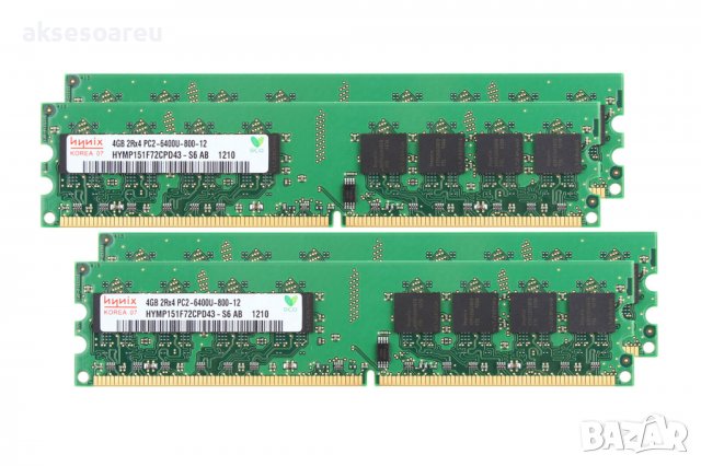 РАМ памет RAM Hynix 8 GB 2x4GB DDR2 800 Mhz за AMD процесори ддр 2 оперативна памет компютърна PC2-6, снимка 4 - Работни компютри - 38320242