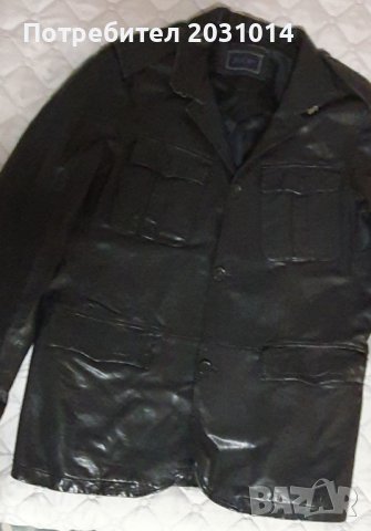 Черно мъжко яке от мека естествена кожа  марка Joop  в отлично състояние-220лв , снимка 1