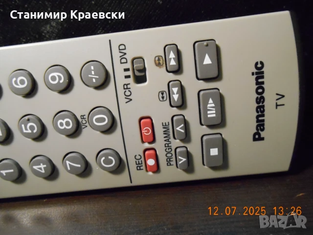 PANASONIC EUR7628030 TV Remote Control and VCR - DVD minimal control, снимка 4 - Дистанционни - 51033703
