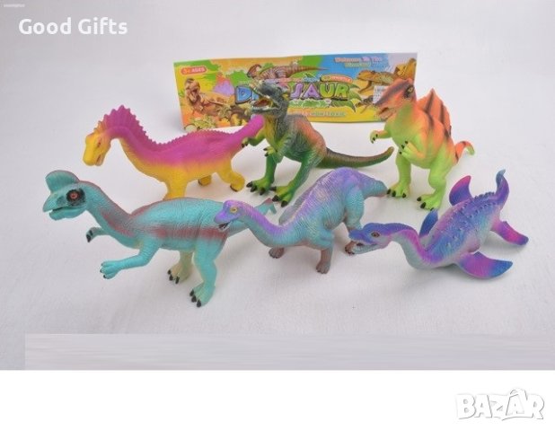 Комплект 6 броя Динозаври за игра, снимка 1 - Фигурки - 43216257