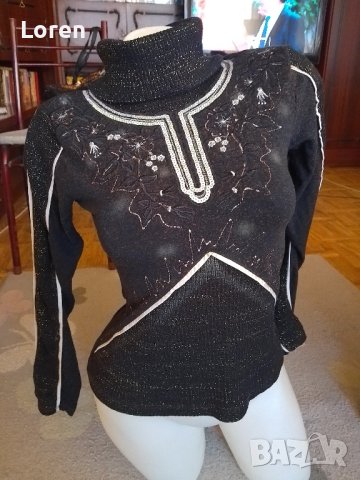 Подарявам поло с пайети, снимка 2 - Блузи с дълъг ръкав и пуловери - 43777534