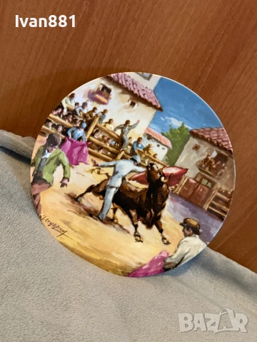 Порцеланова чиния - Испания Тореадор декорация 