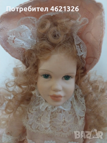 Колекционерска порцеланова кукла от бисквитен порцелан, като нова, снимка 6 - Декорация за дома - 52044009