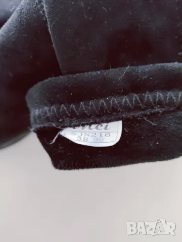 Черни велурени ботуши чорап, снимка 3 - Дамски ботуши - 48486932