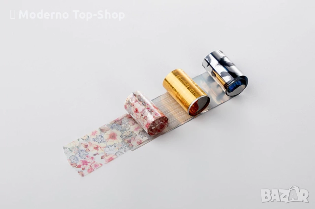 Трансферно фолио за отпечатване №01 / 10бр ролки в кутия, снимка 13 - Продукти за маникюр - 34708171
