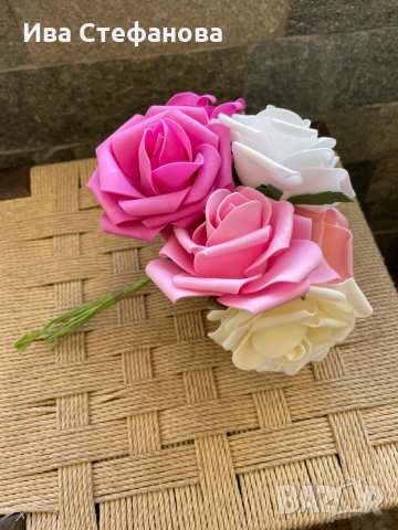 Букет от постоянни рози Свети Валентин за влюбените романтичен подарък, снимка 1 - Изкуствени цветя - 35657984
