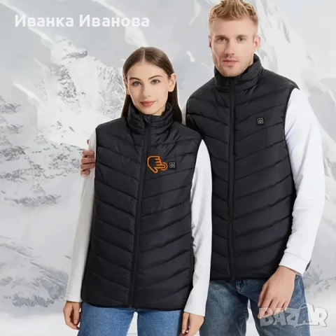 Електрически отопляем елек за зимния период с USB захранване - Unisex, снимка 6 - Елеци - 52417427