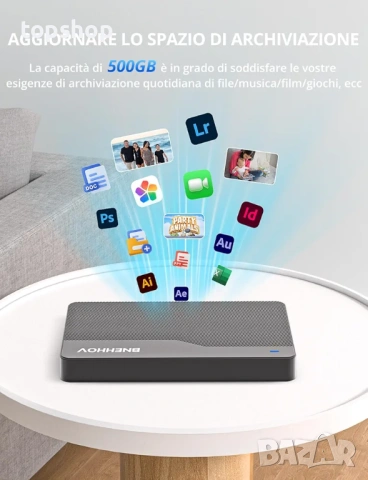 Нов Външен твърд диск BNEHHOV 500GB USB 3.0 – Ултра тънък за PC, PS4, TV ​, снимка 4 - Твърди дискове - 53386204