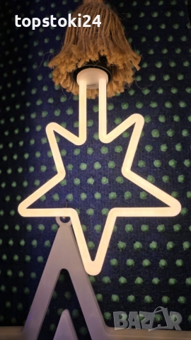 Коледна декоративна LED крушка – топла светлина, две форми: Звезда или Елха, снимка 9 - Други стоки за дома - 52641945