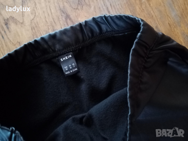 Shein, Пола с кожен ефект, Размер XS/S. Код 2191, снимка 4 - Поли - 44844497