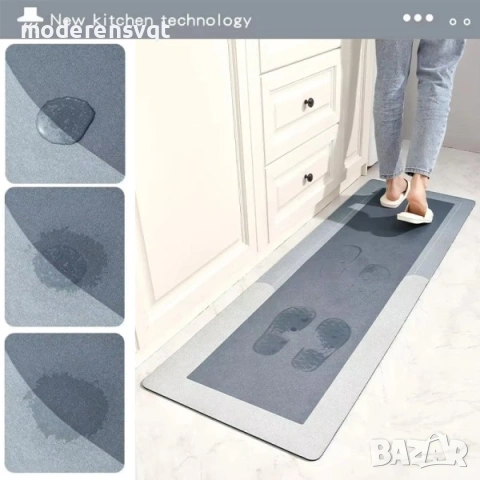 Двойна абсорбираща и противоплъзгаща постелка за кухня, снимка 4 - Кухни - 53087173