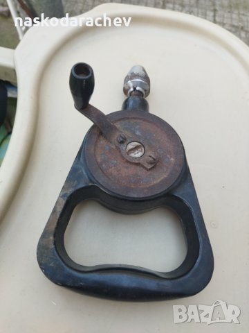 Ръчна дрелка, механична бормашина, ретро маткап