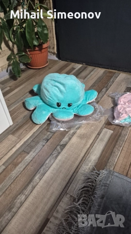 Детска играчка Октопод със щастливо лице и тъжно лице, Размер XXL