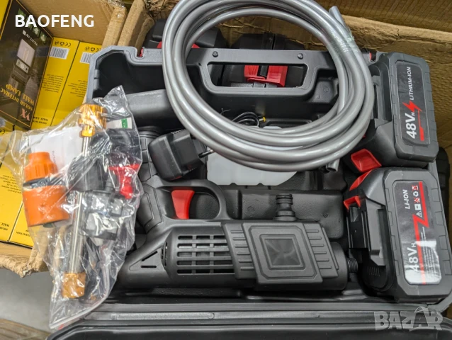 ТОП ЦЕНА 6000mah 48V 2 батерии АКУМУЛАТОРНА ВОДОСТРУЙКА за кола дом градина 30 bar, снимка 5 - Аксесоари и консумативи - 50575028