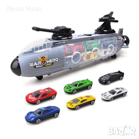 Детска Подводница куфар с метални коли, снимка 5 - Коли, камиони, мотори, писти - 48351092