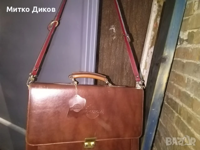 Мъжка чанта естествена кожа за ръка и през рамо маркова на Маркоболо 42х30х15см нова заключване, снимка 17 - Чанти - 51008882