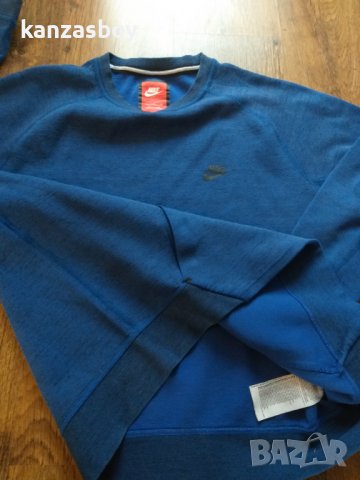 NIKE TECH Fleece Crew - страхотна мъжка блуза Л, снимка 7 - Блузи - 44103756